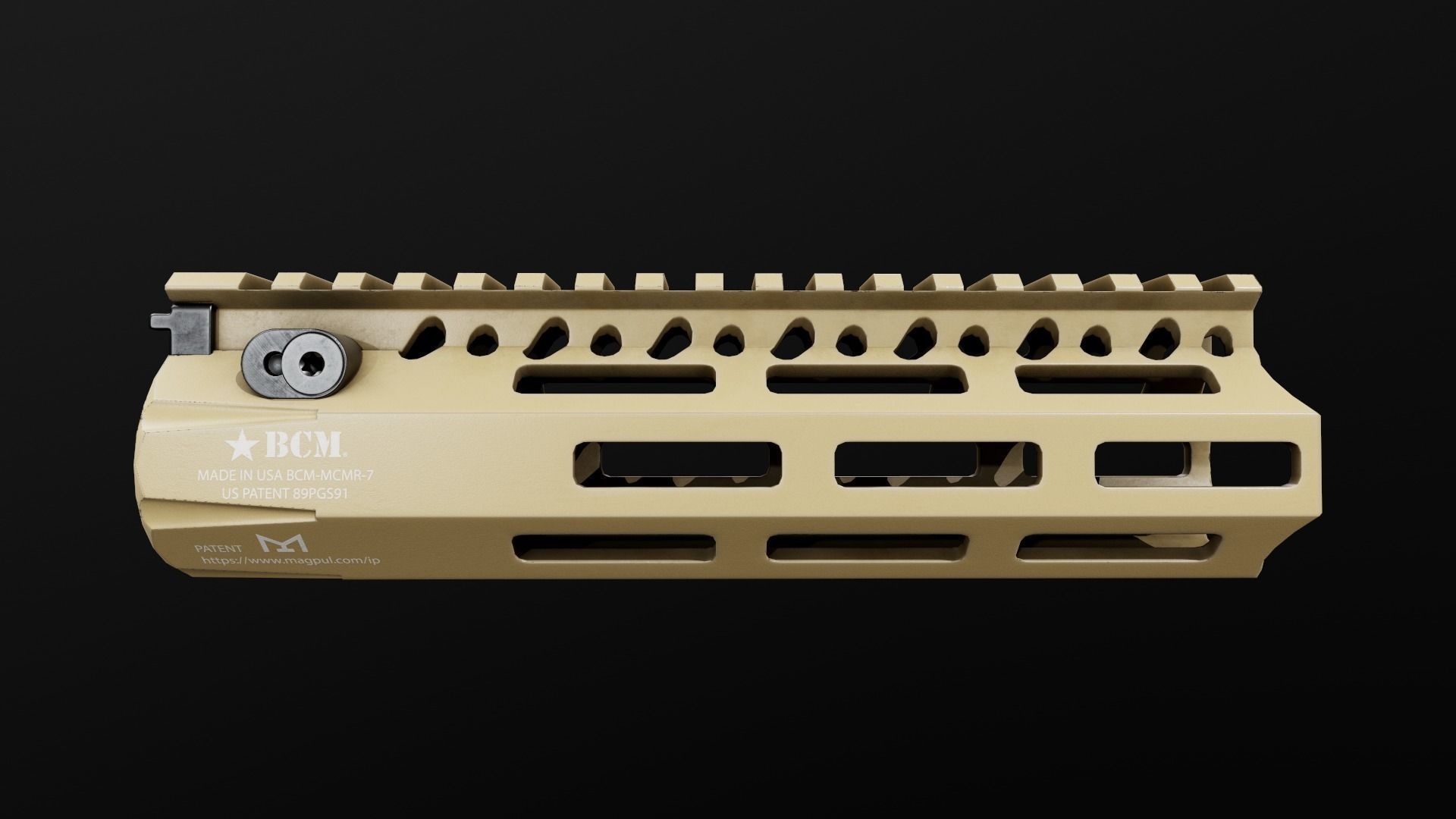 3D model BCM MCMR MLOK AR15 Handguard VR / AR / lowpoly CGTrader