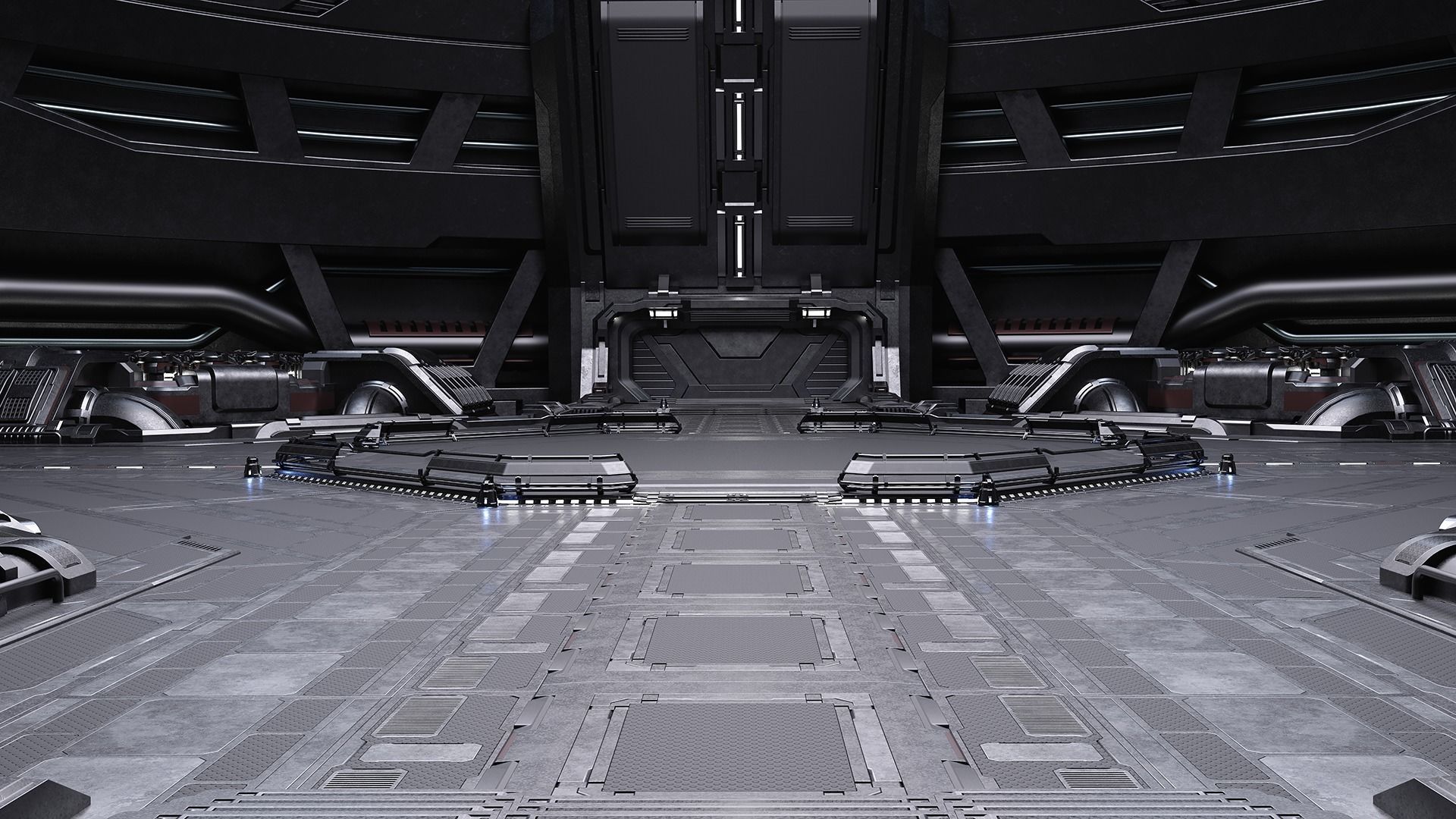Sci-fi Scene for renders Time Travel