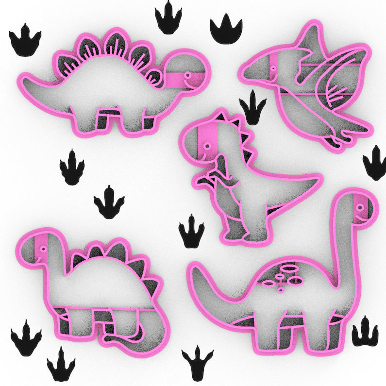 Dinosaur cookie cutter 10cm