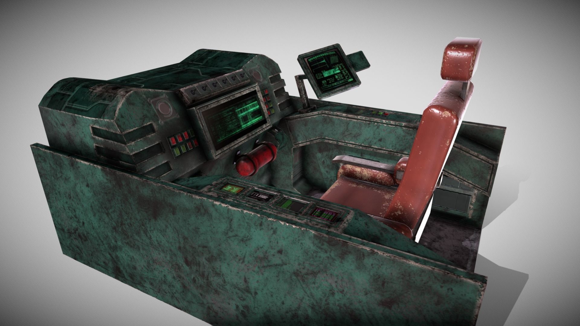 3D model Sci-fi Cockpit VR / AR / low-poly | CGTrader