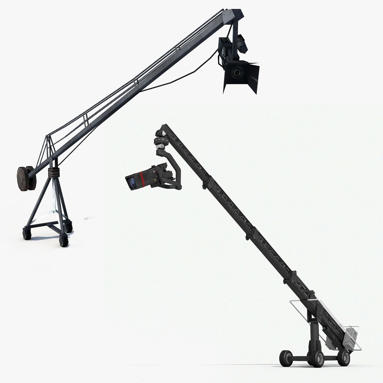 3D model 2 Camera Cranes CGTrader