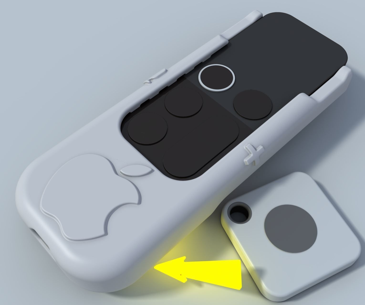 Apple TV Siri Remote Hard Case with Tile Locator 3D model CGTrader