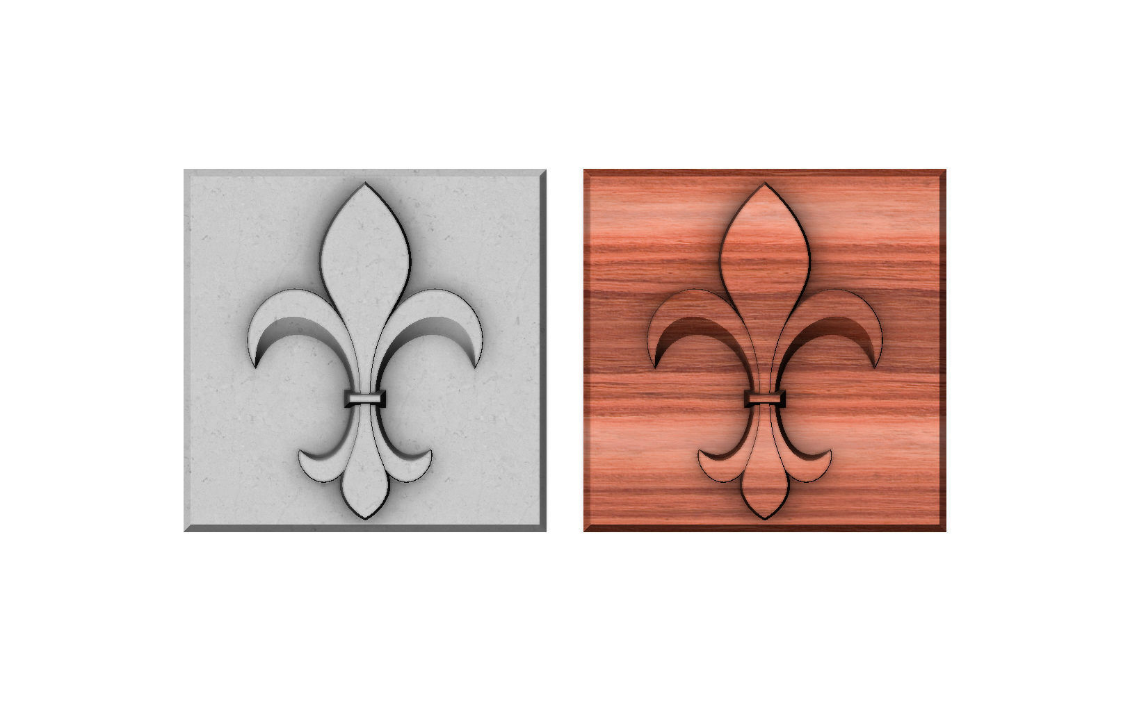 Royal lily Lys flower relief