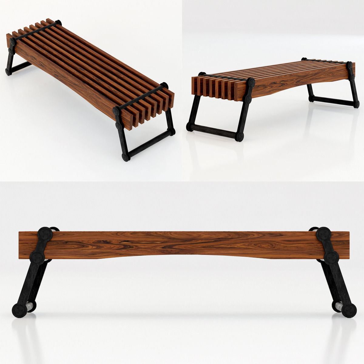 Restoration Hardware Kinetic Narrow Coffee Table 3d Model Max Obj