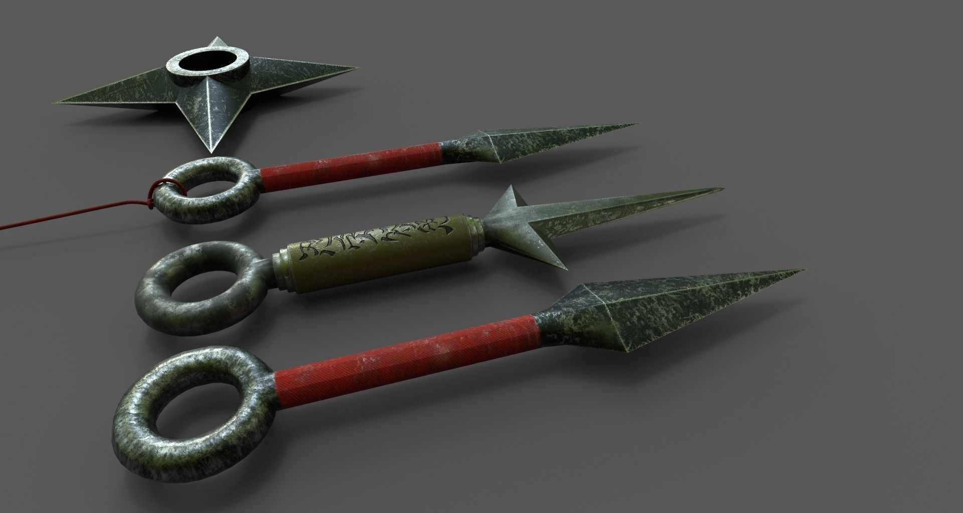 3D model Naruto Throwing weapon pack VR / AR / lowpoly CGTrader