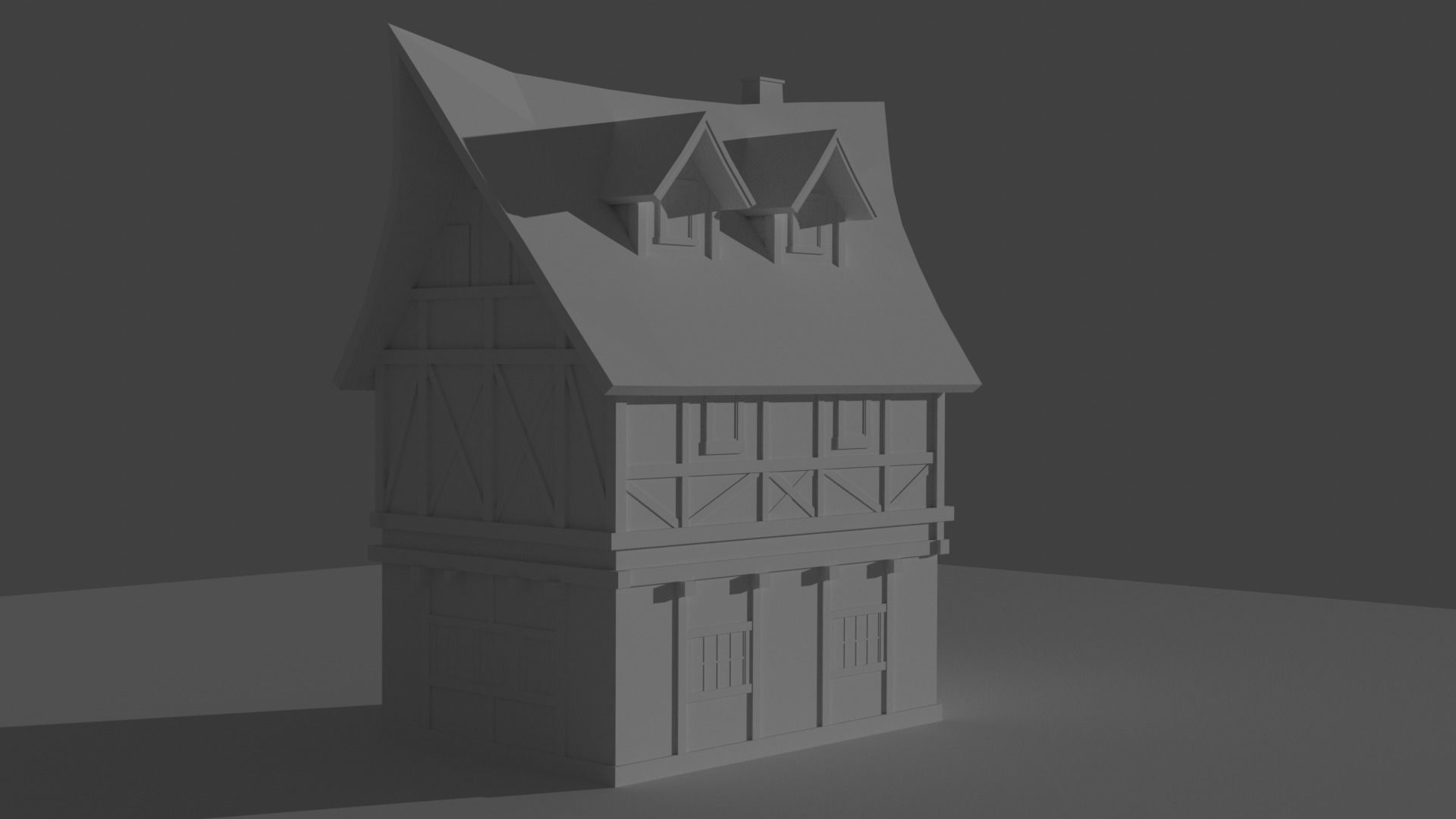 Medieval House Blender 3D Model free 3D model CGTrader