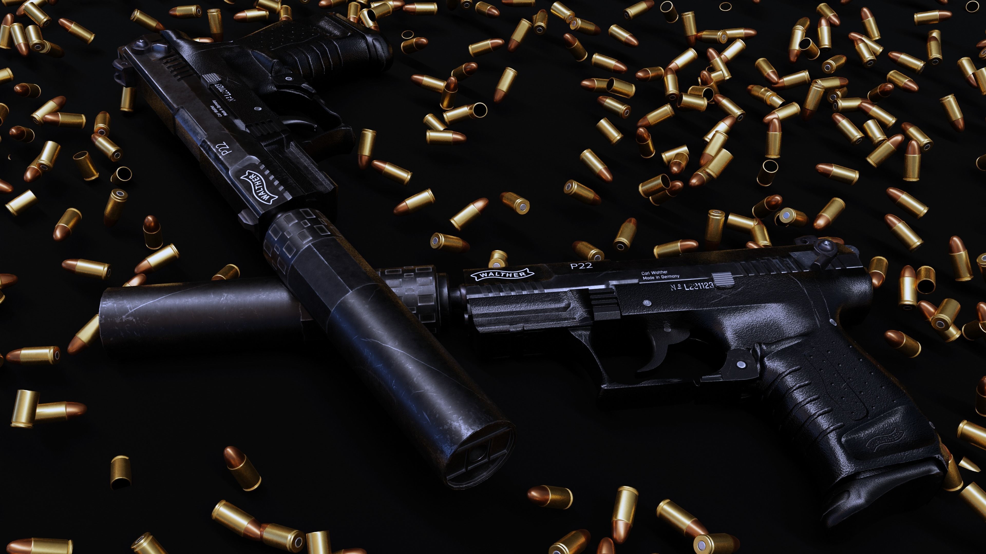 P22 Gun Asset 3D model CGTrader