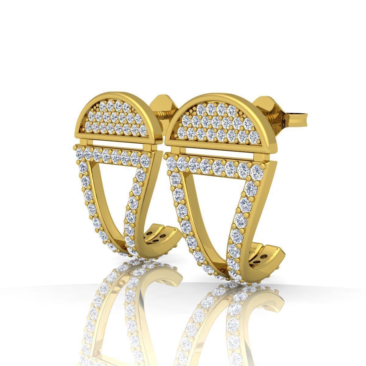 3D printable model earrings Fancy Earring | CGTrader