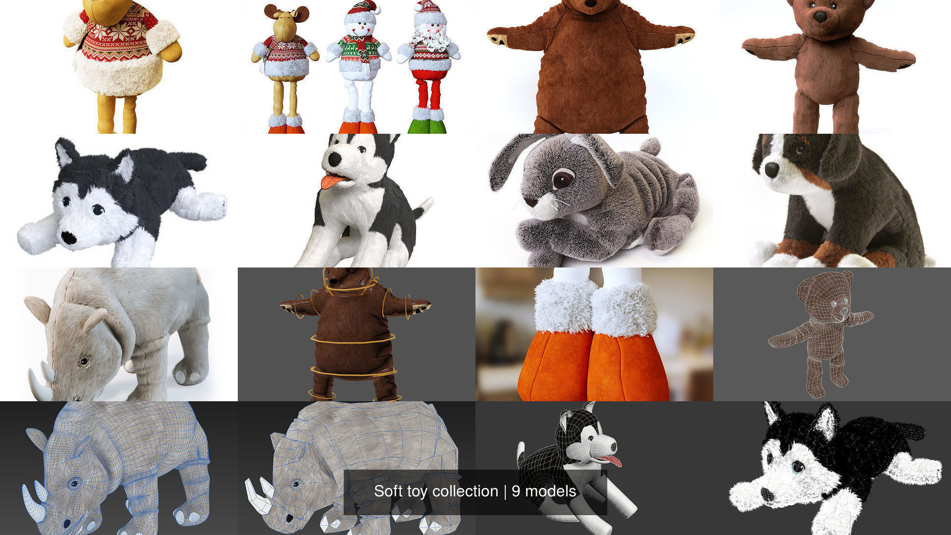 Soft toy collection CGTrader