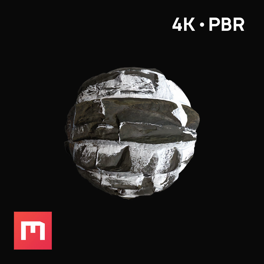 Snowy Rock Materials PBR 4K Texture | CGTrader