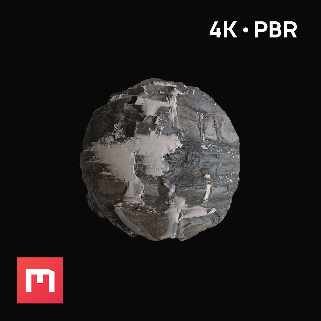 Snowy Rock Materials PBR 4K Texture | CGTrader
