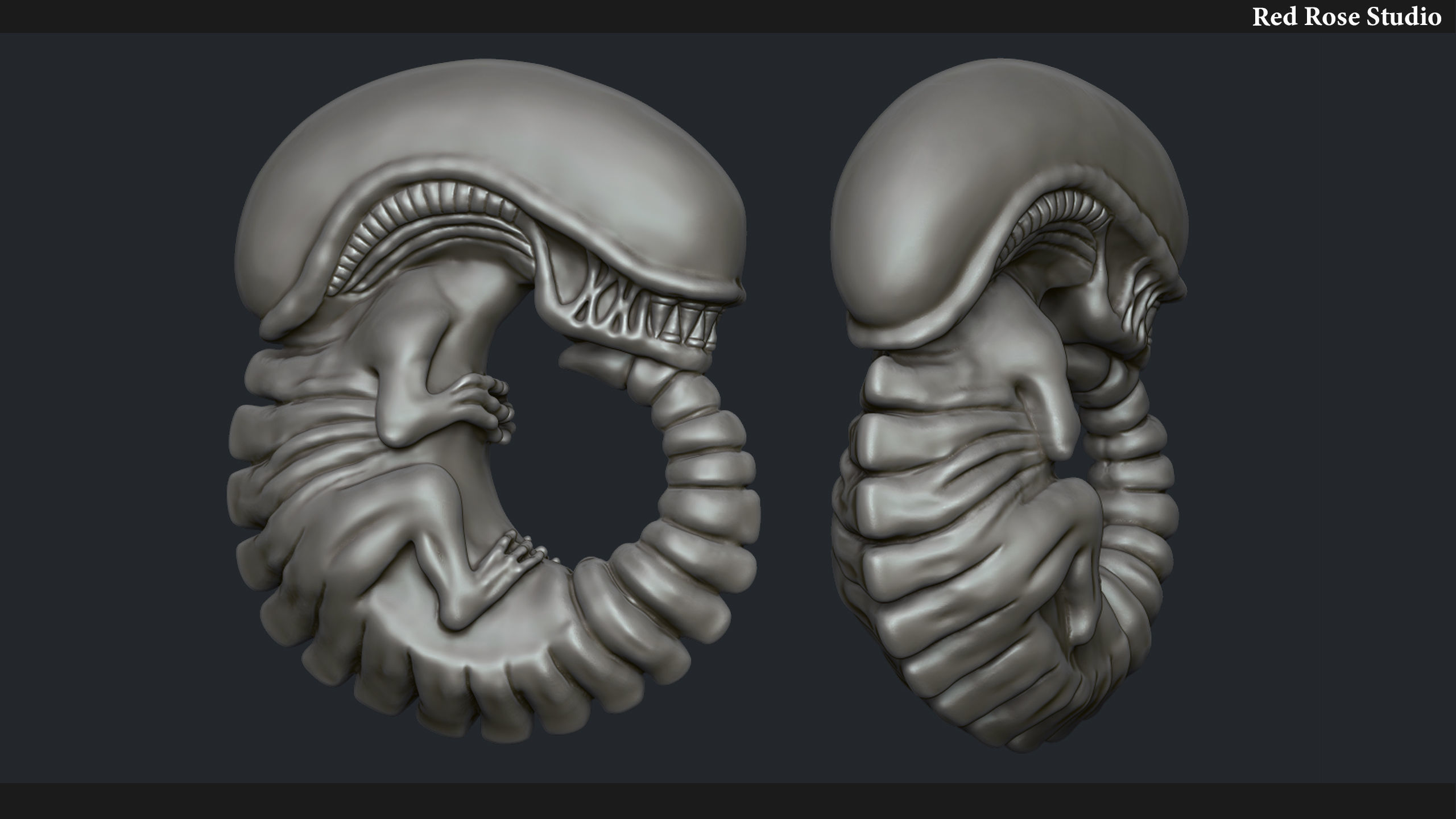 Xenomorph Alien Embryo 3D model 3D printable CGTrader