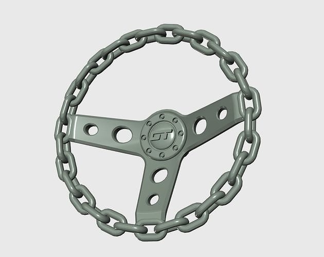 Chain Steering wheel 3D model 3D printable CGTrader