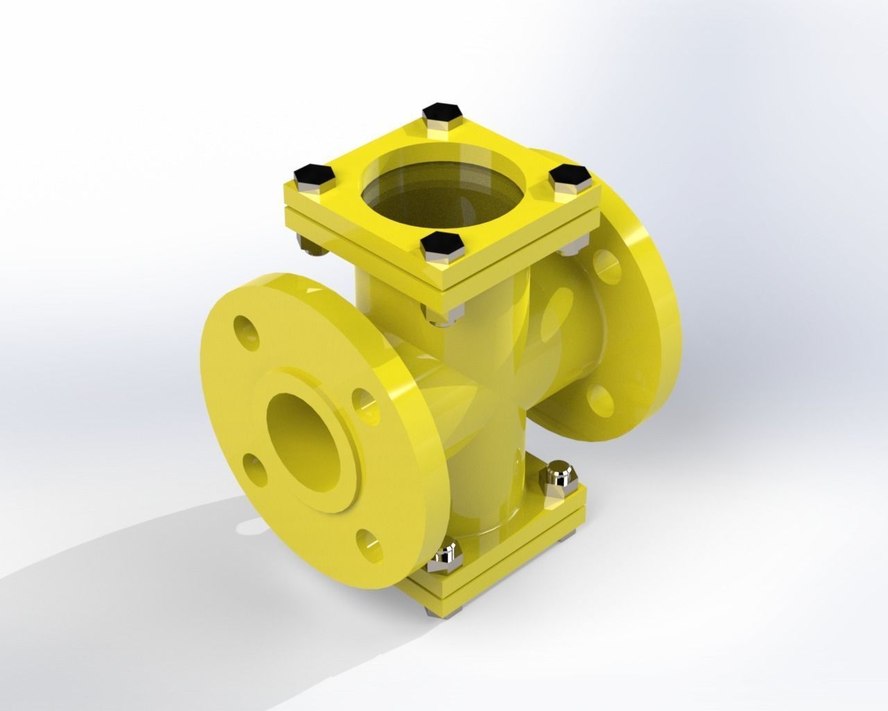 DN40 DOUBLE WINDOW SIGHT GLASS VALVE 3D CGTrader