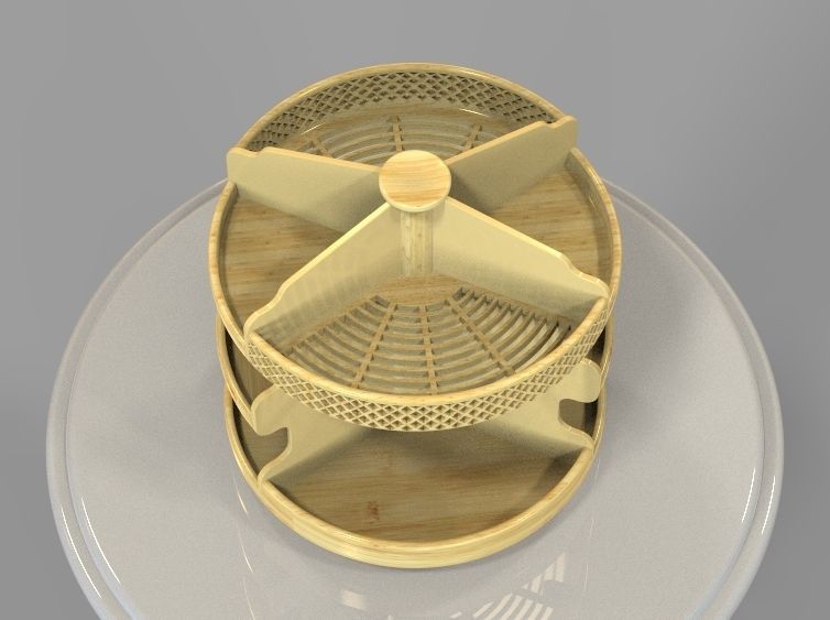 Wooden Kitchen or Restroom Food Organizer 3D model 3D printable | CGTrader