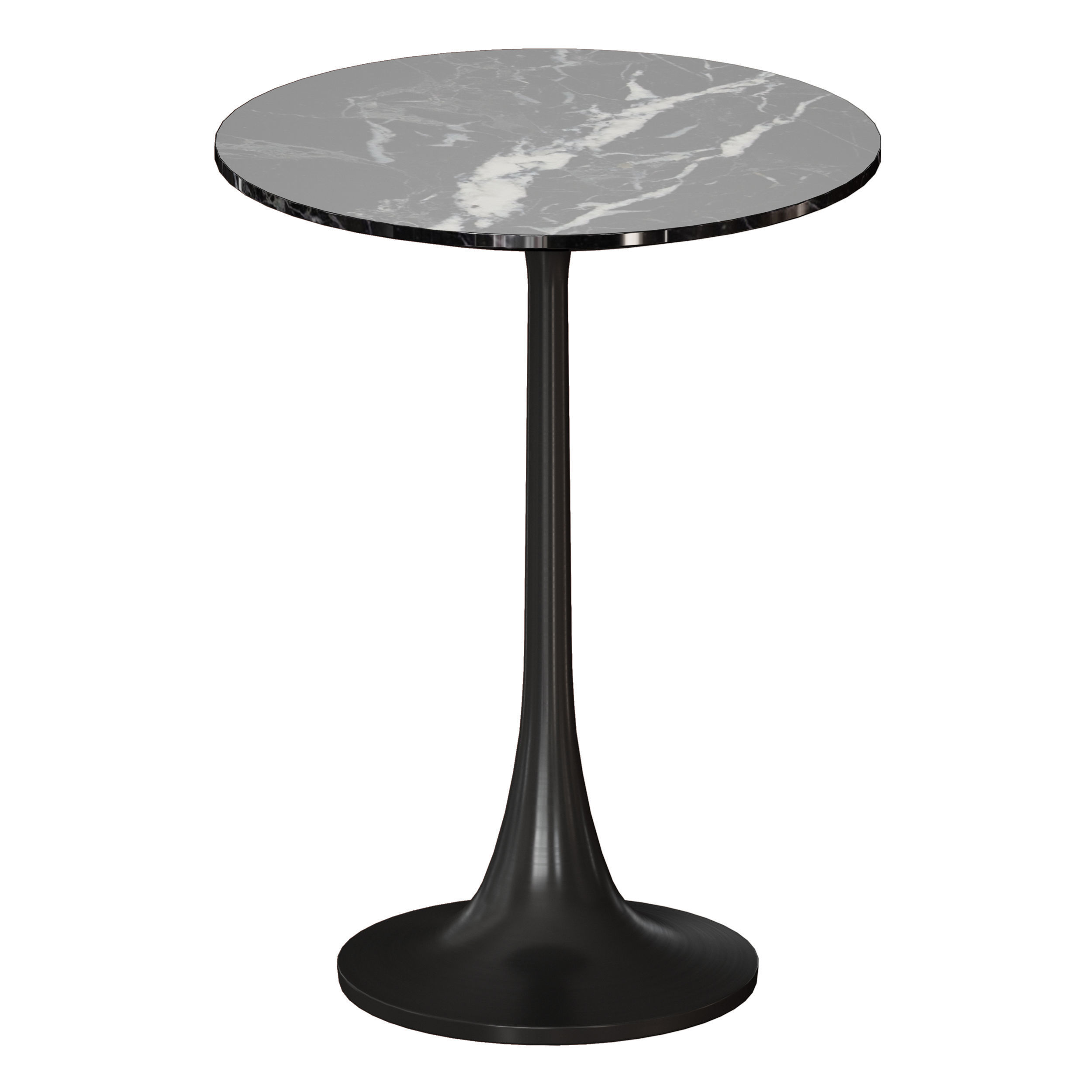 Nero Black Marble Accent Table Crate and Barrel 3D model CGTrader