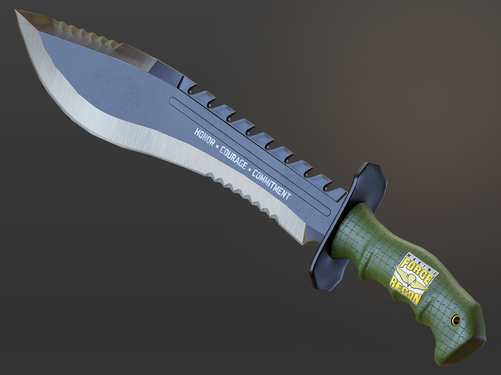 3D model USMC Marine Kukri Knife VR / AR / low-poly | CGTrader