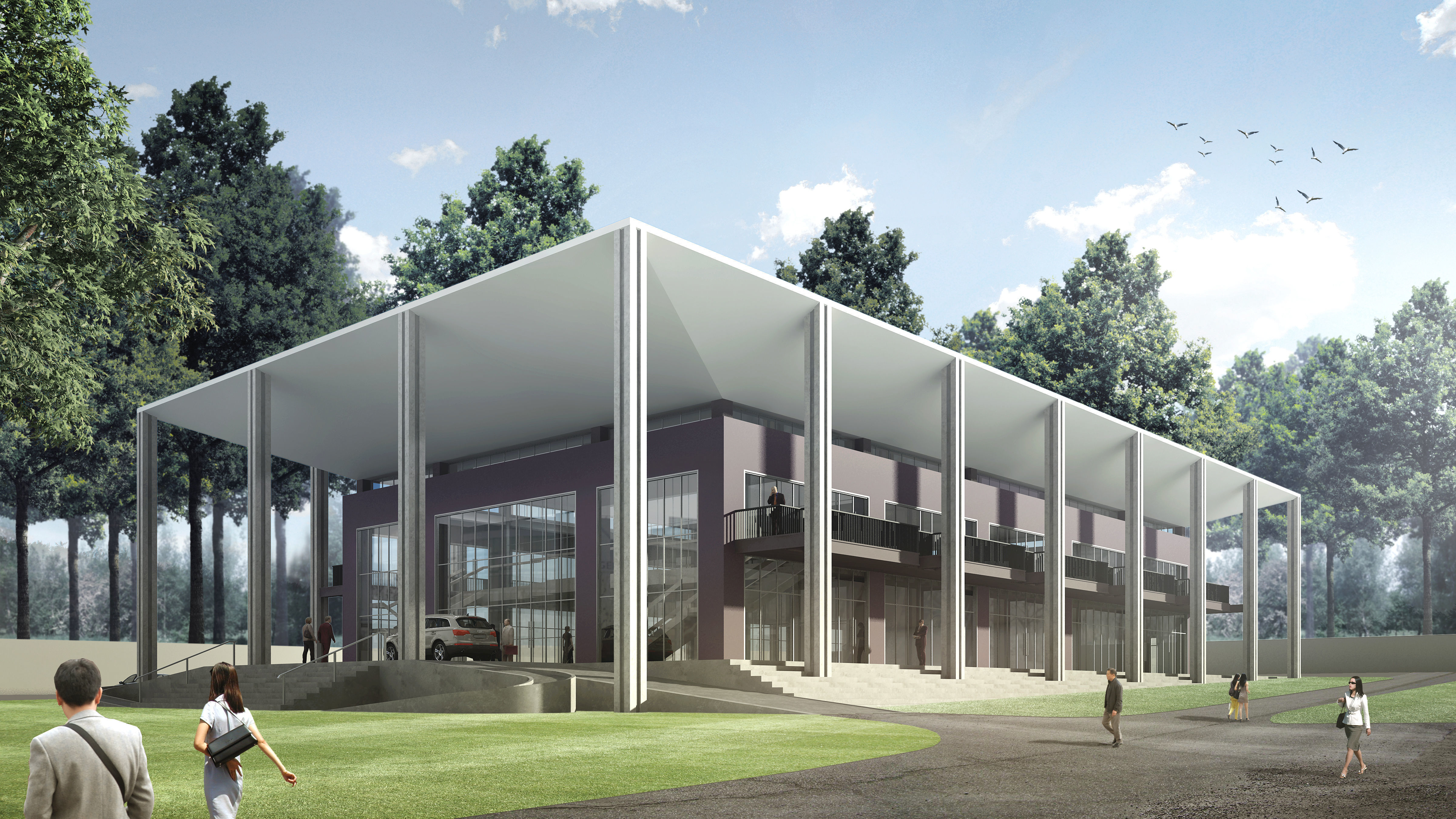 3D model Convention Center Multifunctional Building 1