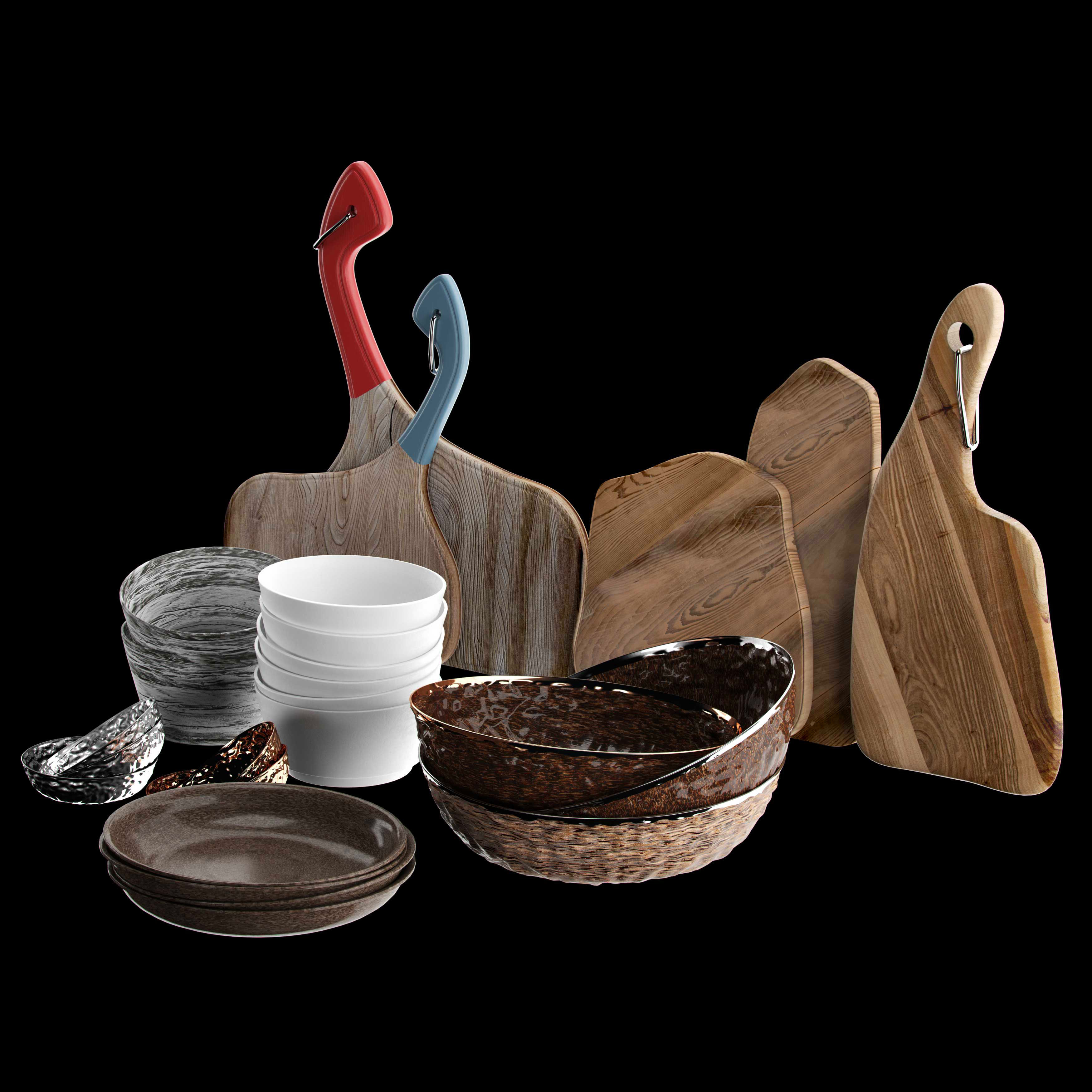 Kitchen Decor Set 10 IN 1 3D model CGTrader