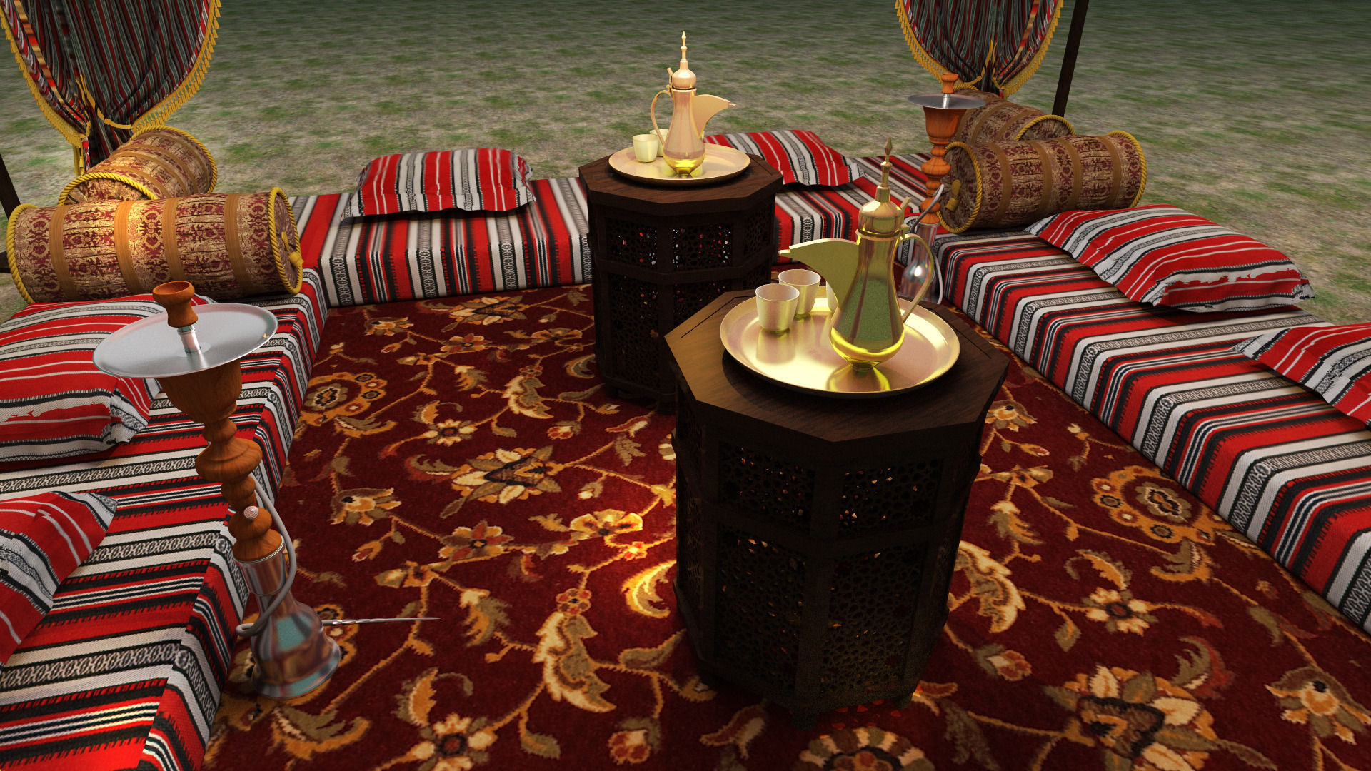 Arabic Tent 3D Model MAX OBJ FBX MTL  CGTrader.com