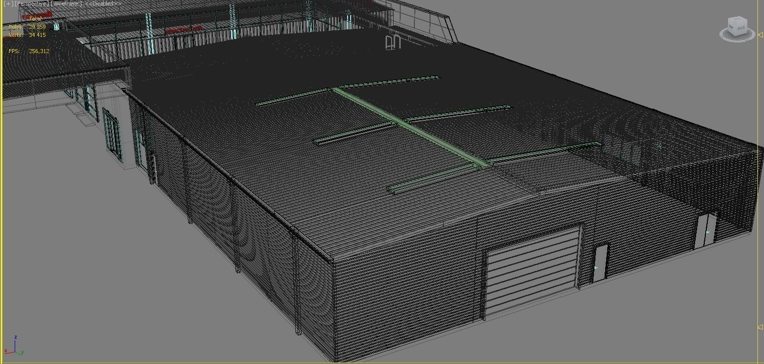 Mitsubishi service building 3D model | CGTrader