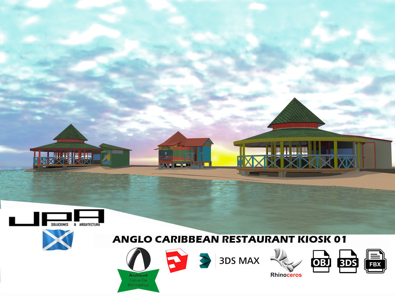 Anglo Caribbean Restaurant Kiosk Landmark