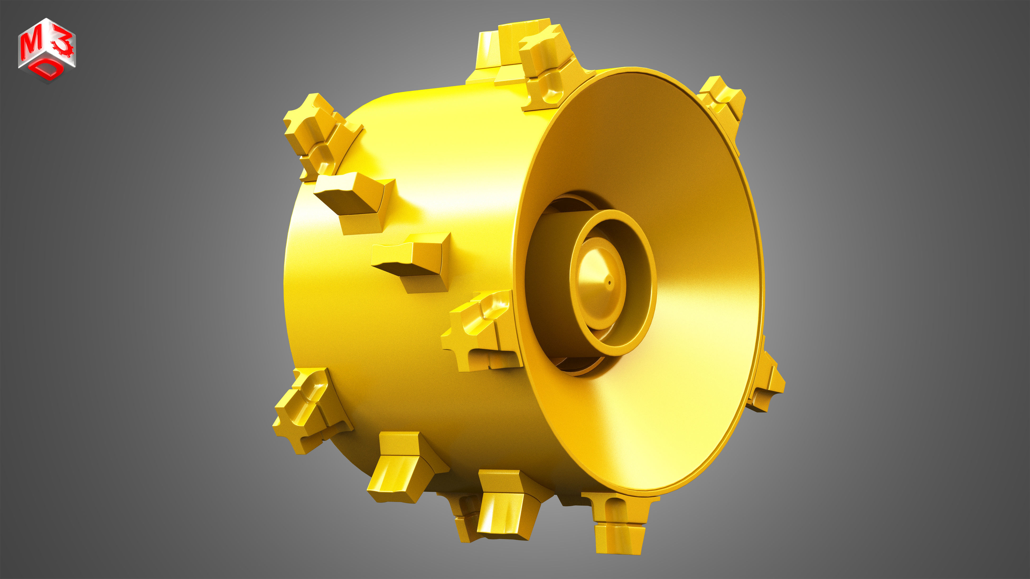 Landfill Compactor Wheel 3D model CGTrader