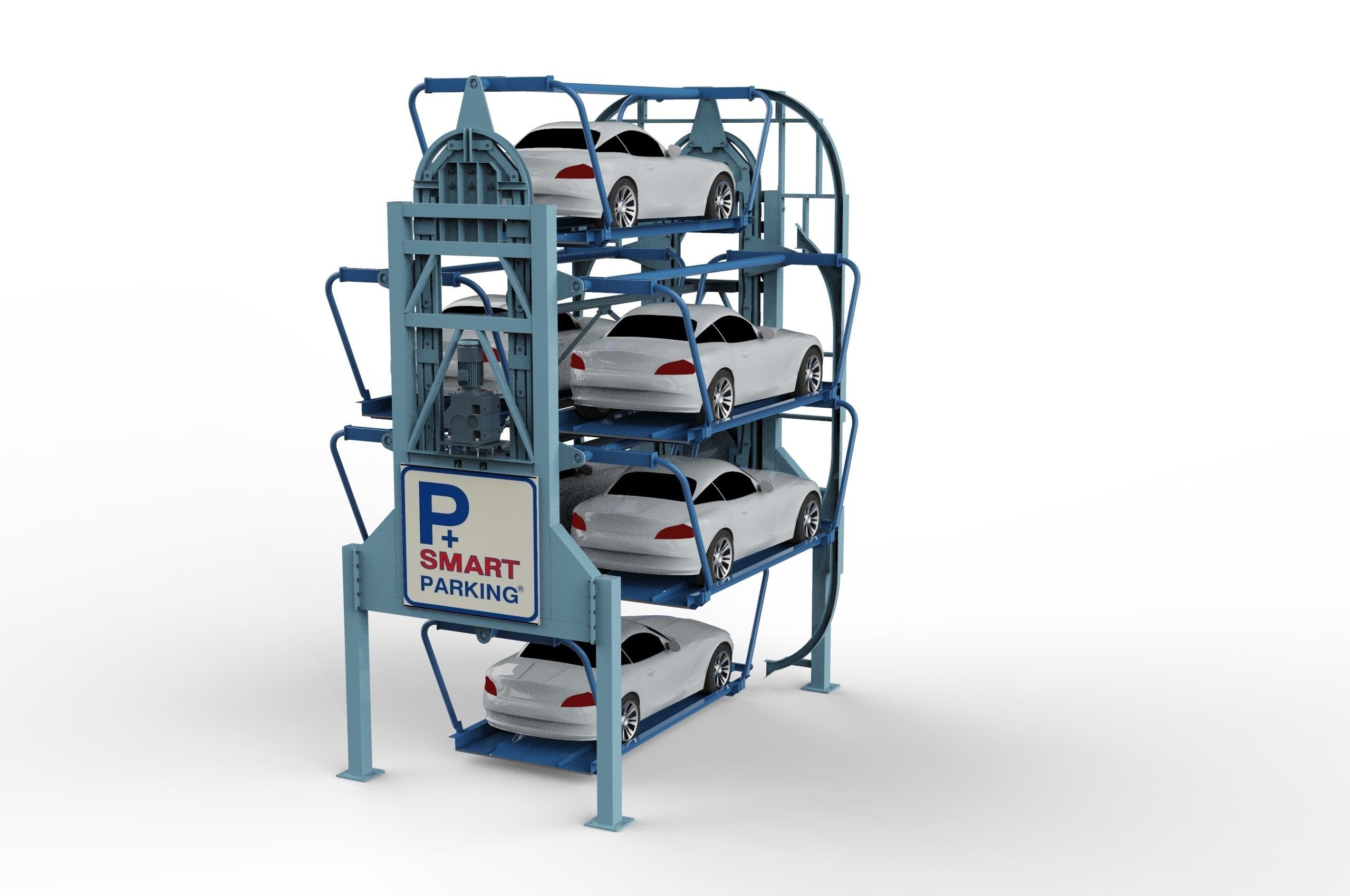 Rotary Parking System SM6L 3D model CGTrader