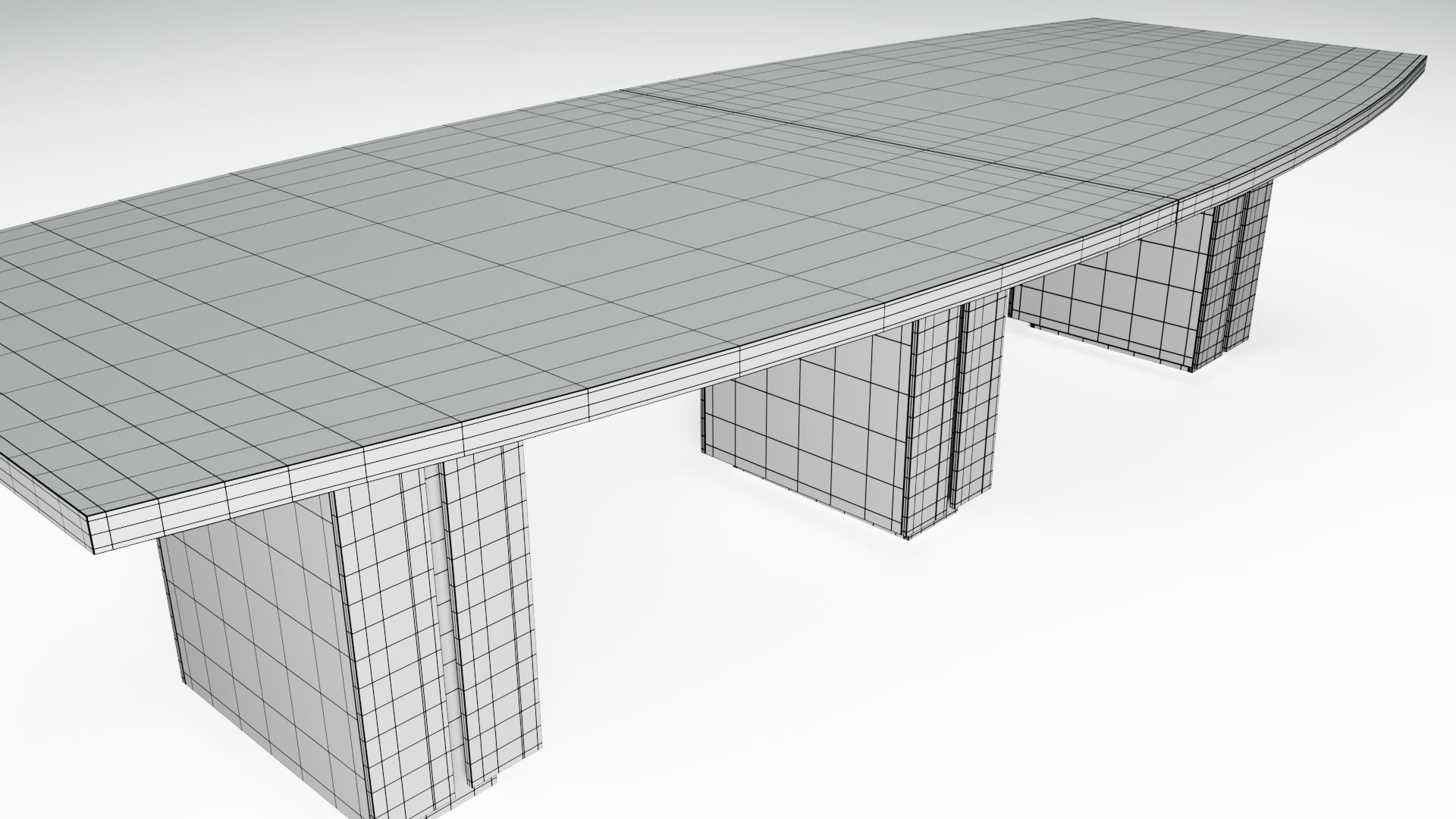 Zira Laminate Conference Boardroom Tablechairs not included 3D model