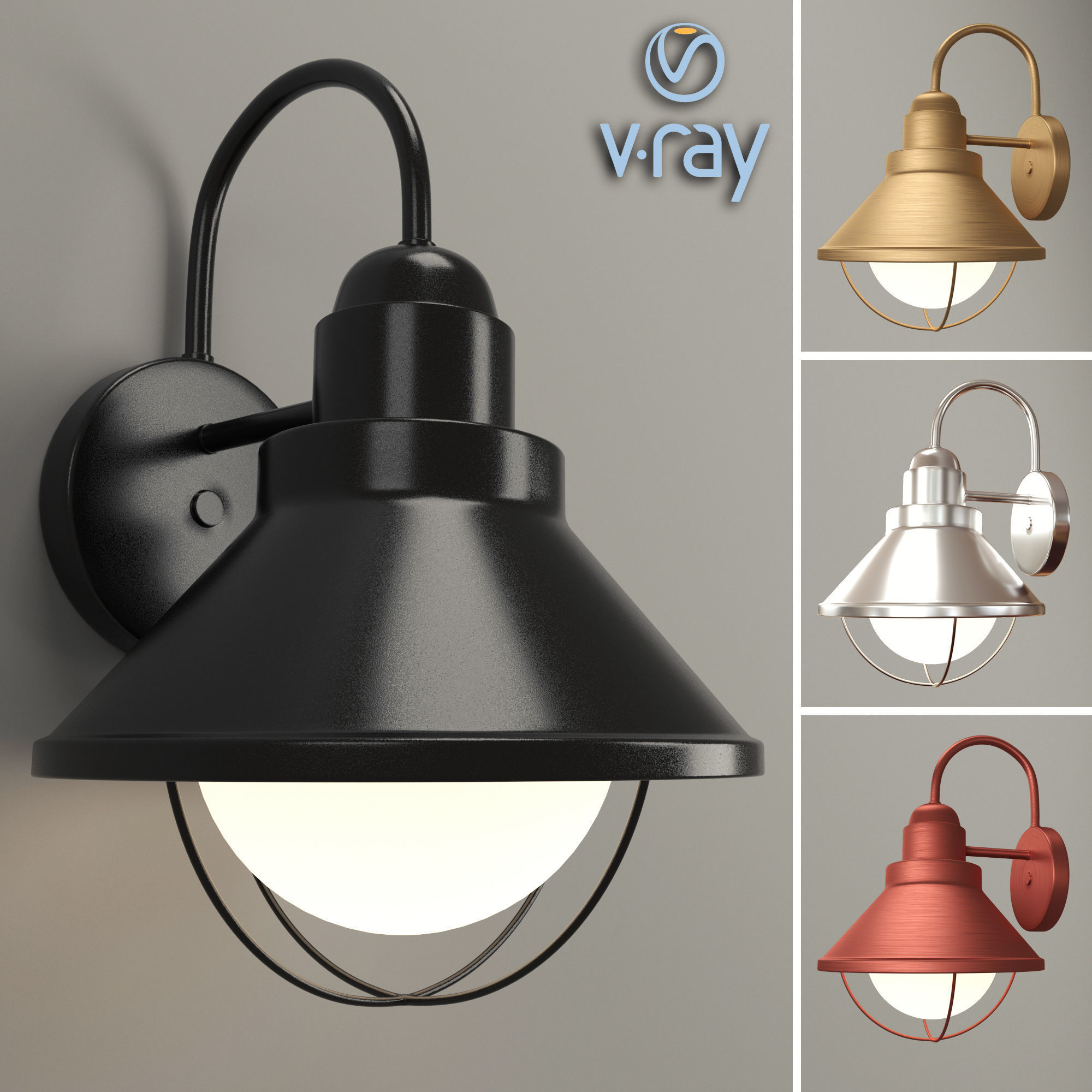 Kichler Wall light 3D model CGTrader
