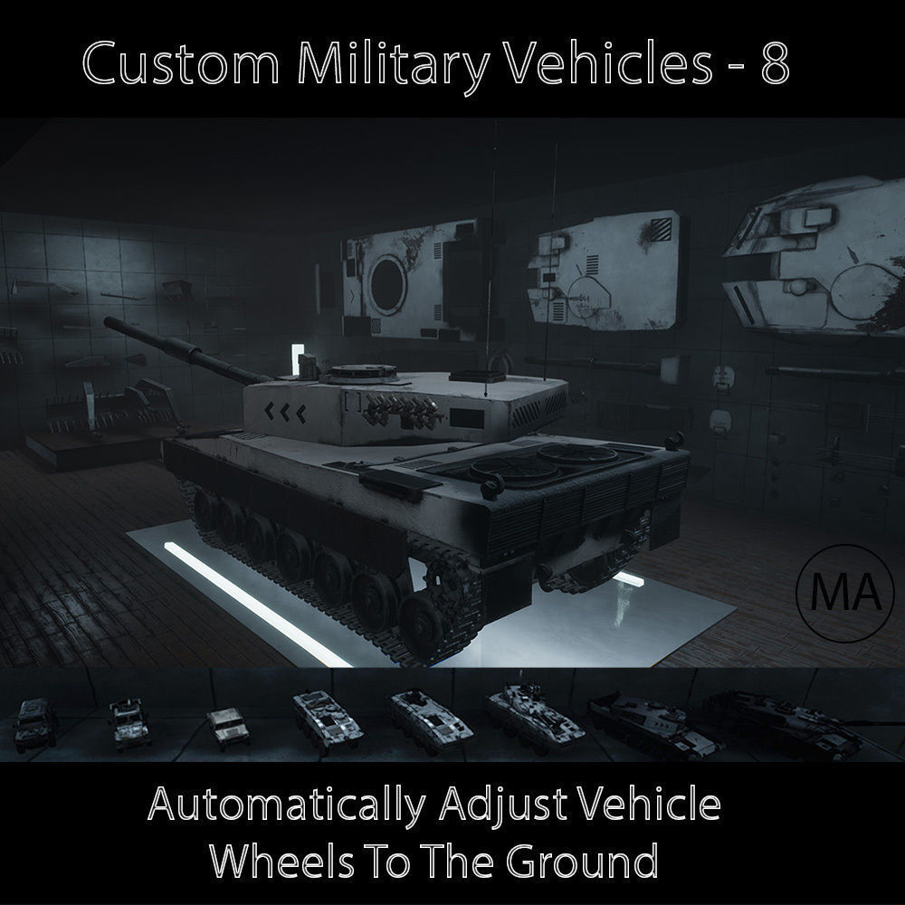 3D model Custom Military Vehicles - Props - CMV Full Pack VR / AR / low ...