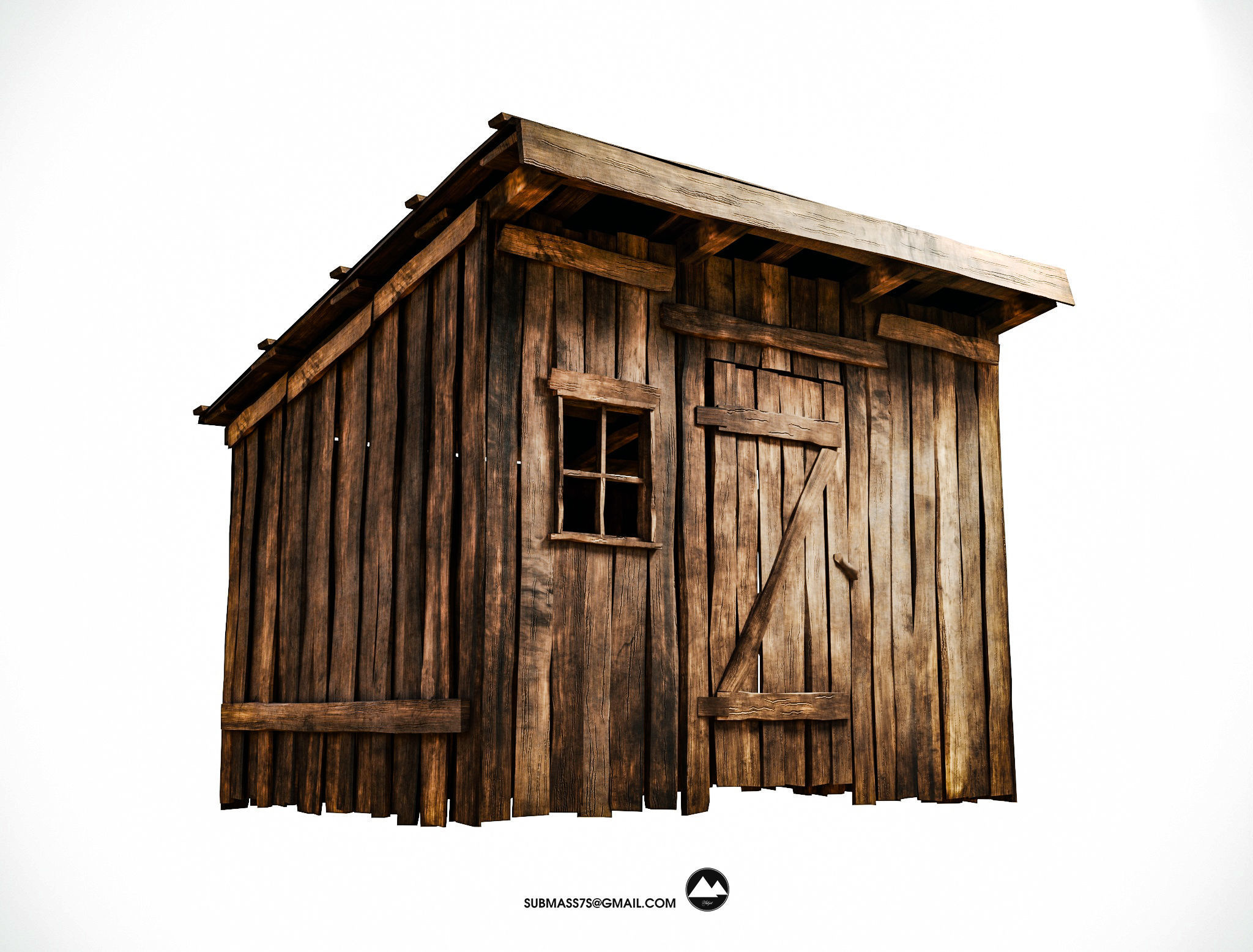 Old wooden shed