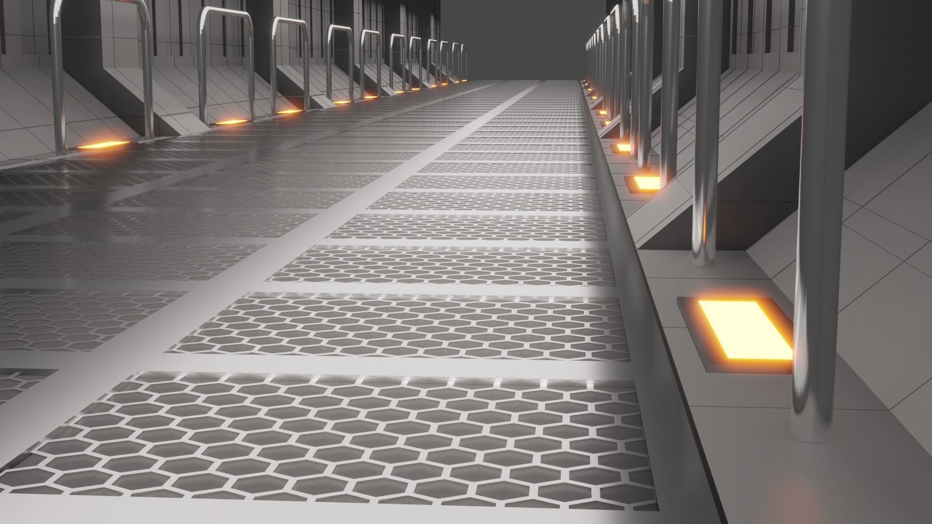 3D Sci fi Hallway free 3D model | CGTrader