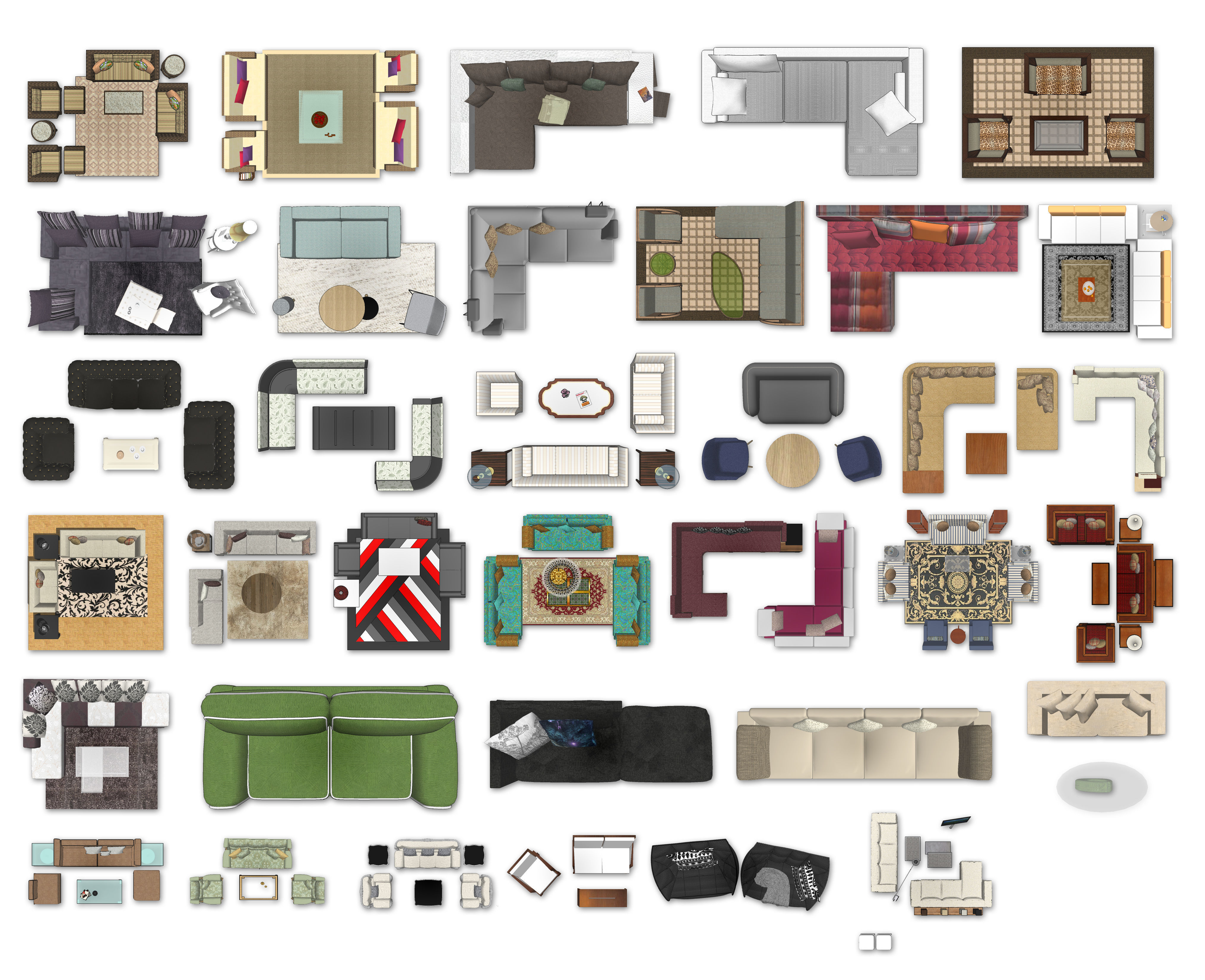 Floor Plan 2d Furniture Top View Psd 3d Cgtrader Images And Photos Finder