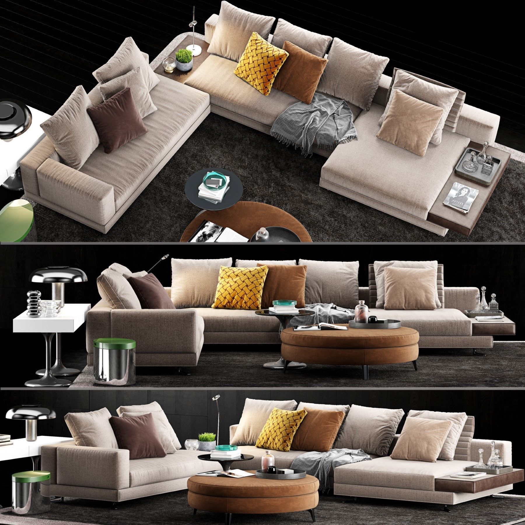 Minotti White Sofa