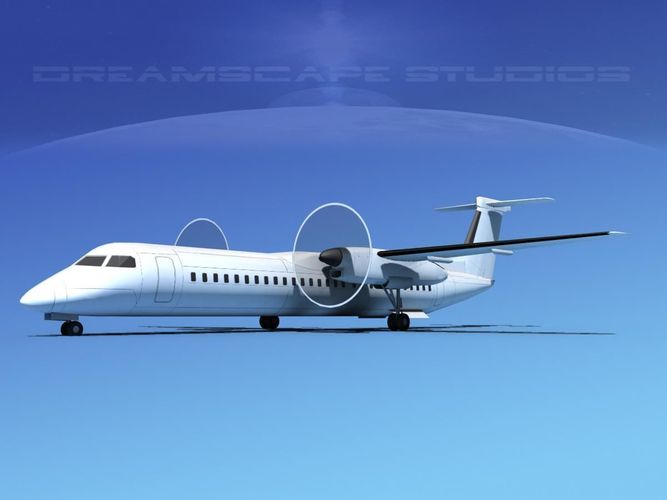 3D model De havilland Canada DHC-8-Q400 LP SS VR / AR / low-poly ...