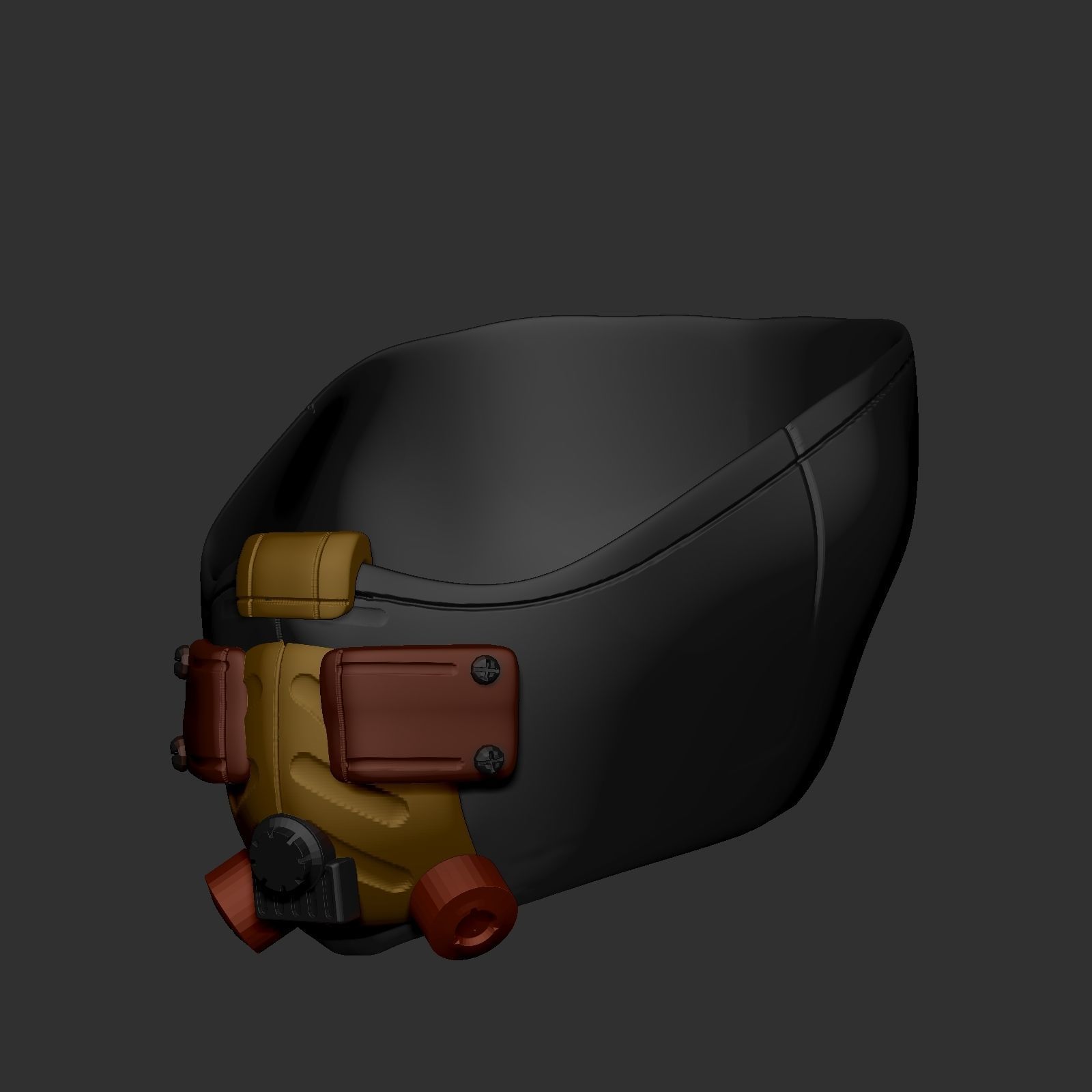 gas mask combat helmet high poly sculpt 3d printable 3D model | CGTrader