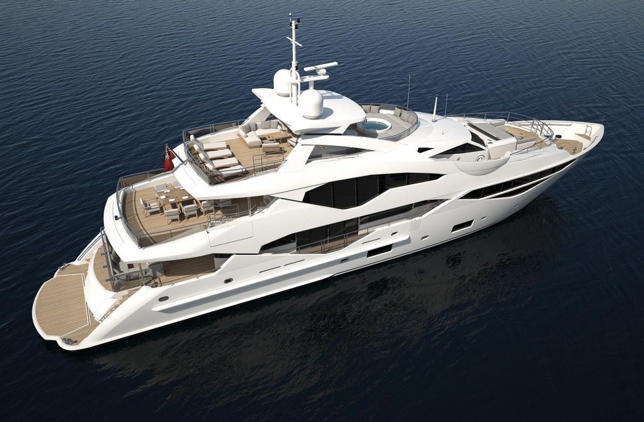 Sunseeker 131 yacht 3D Print file in high polygon with support