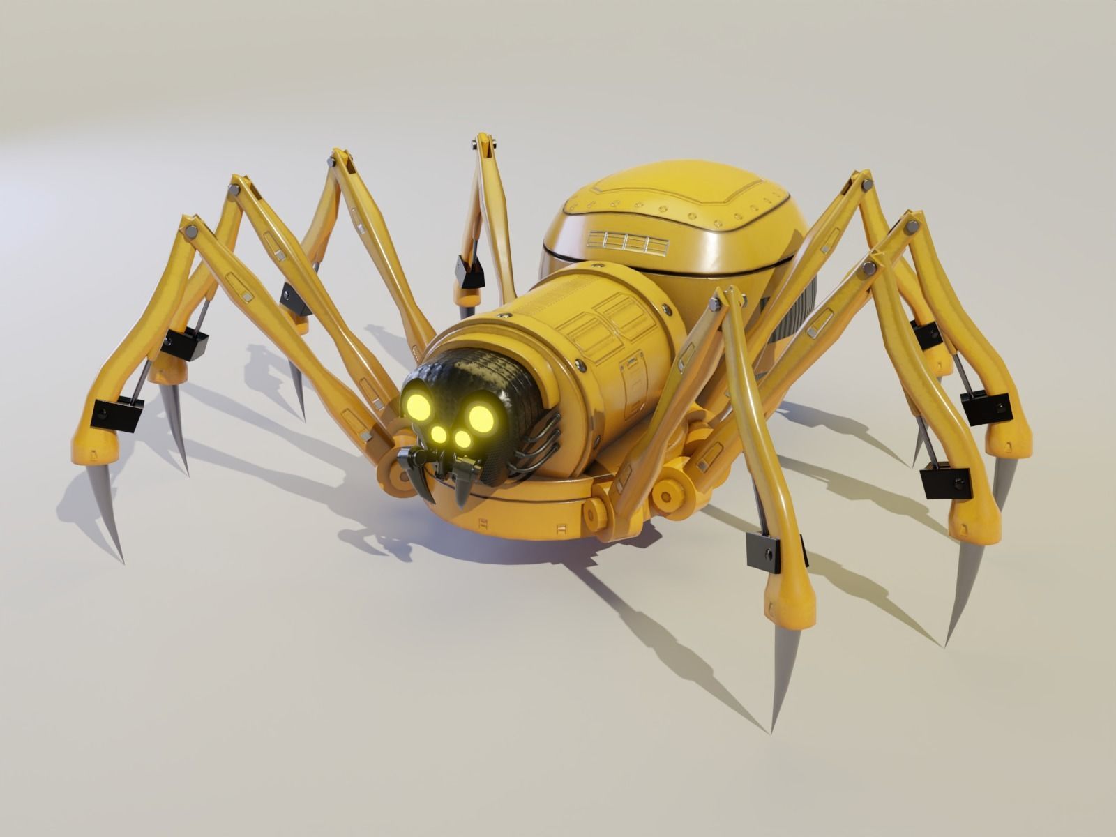 3D model realtime cyberpunk Mechanical Spider CGTrader