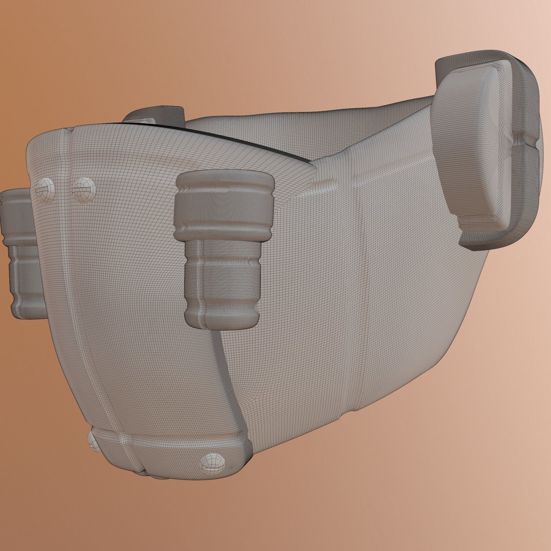 gas mask helmet scifi high poly sculpt ver9 3d printable 3D model ...