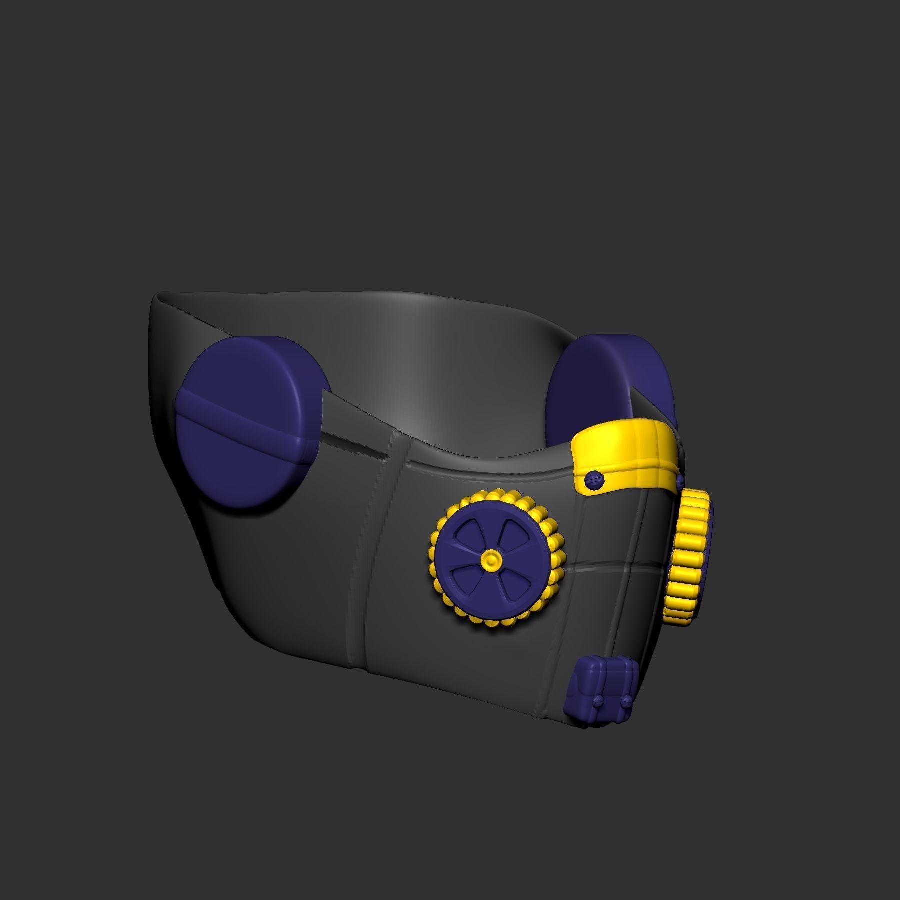 gas mask helmet scifi high poly sculpt ver1 3d printable 3D model ...