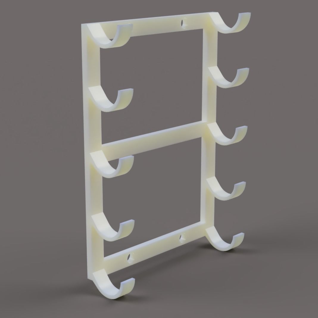 Marker or Pen Holder wall mounted 3D model 3D printable CGTrader