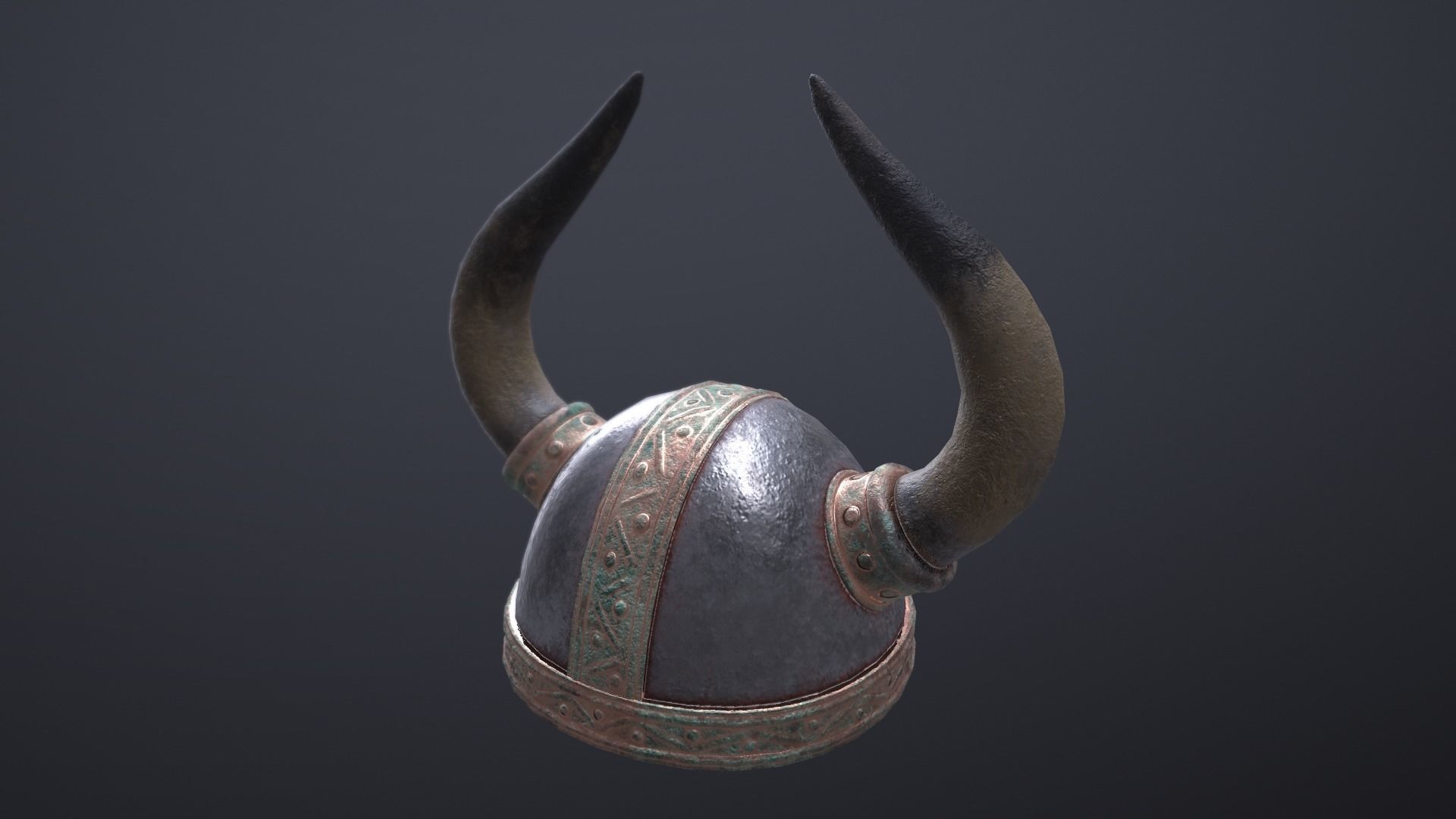 lowpoly Viking helmet 3D model CGTrader