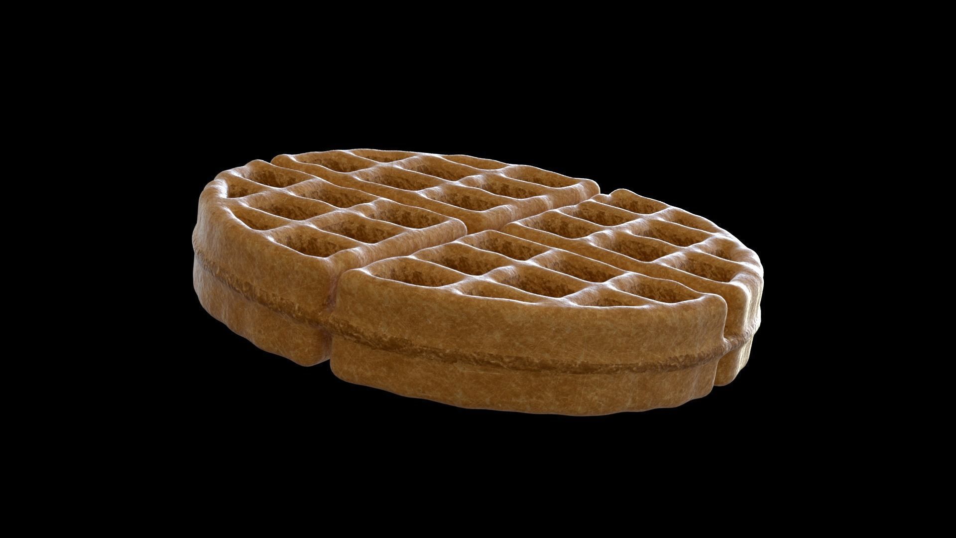 Waffle 3D model 3D model animated CGTrader
