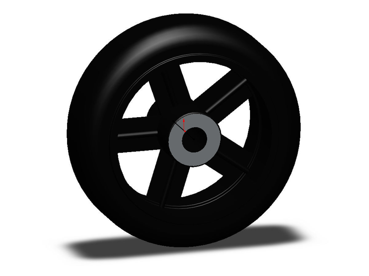 Standard wheel diameter 150mm 3D model CGTrader
