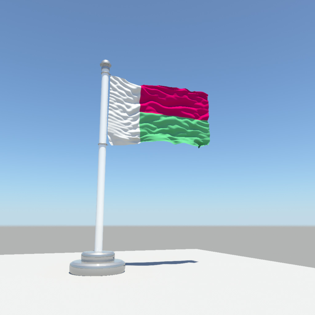 3d model madagascar flag cgtrader