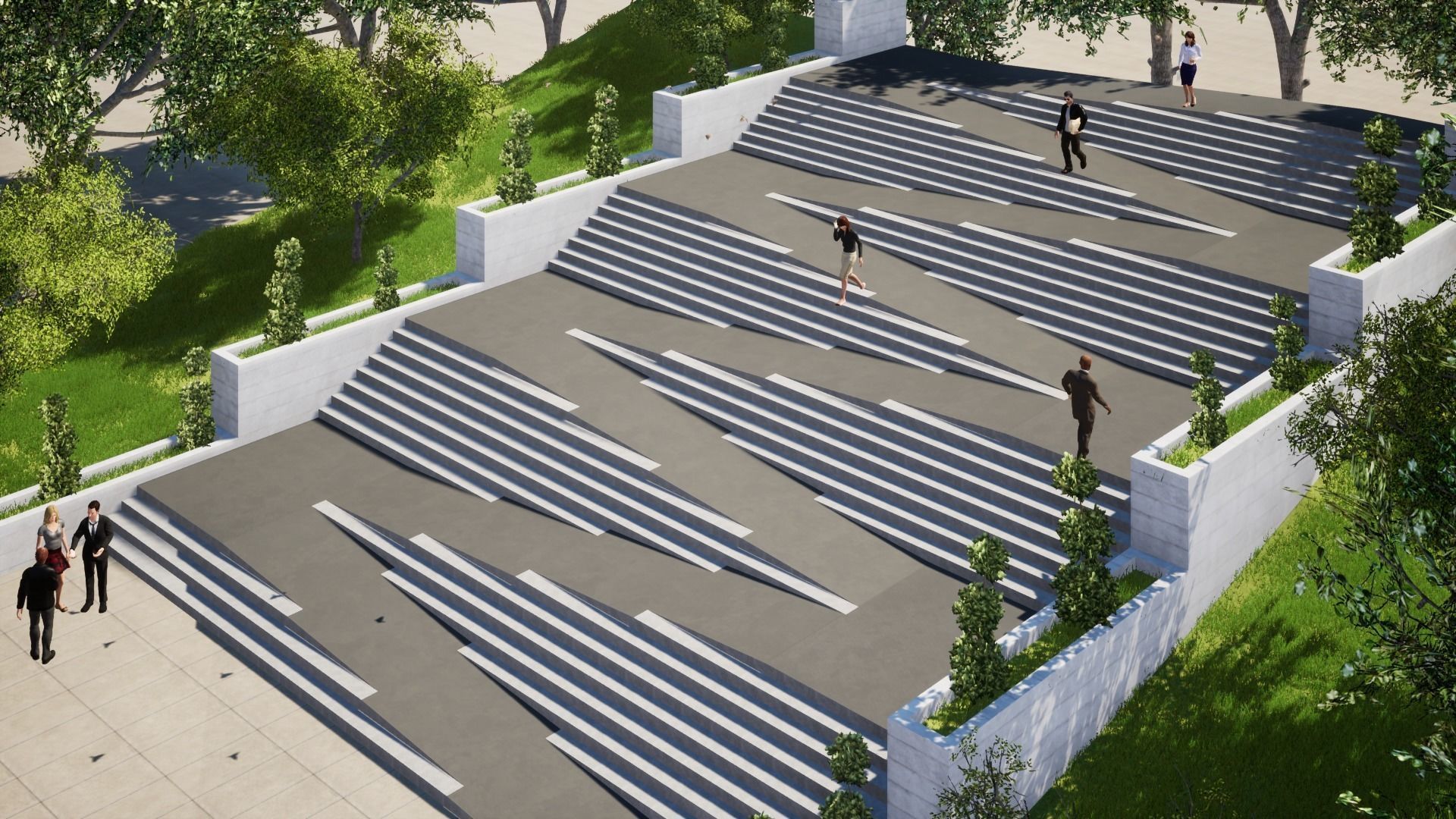 3D model STAIR AND RAMP VR / AR / low-poly | CGTrader