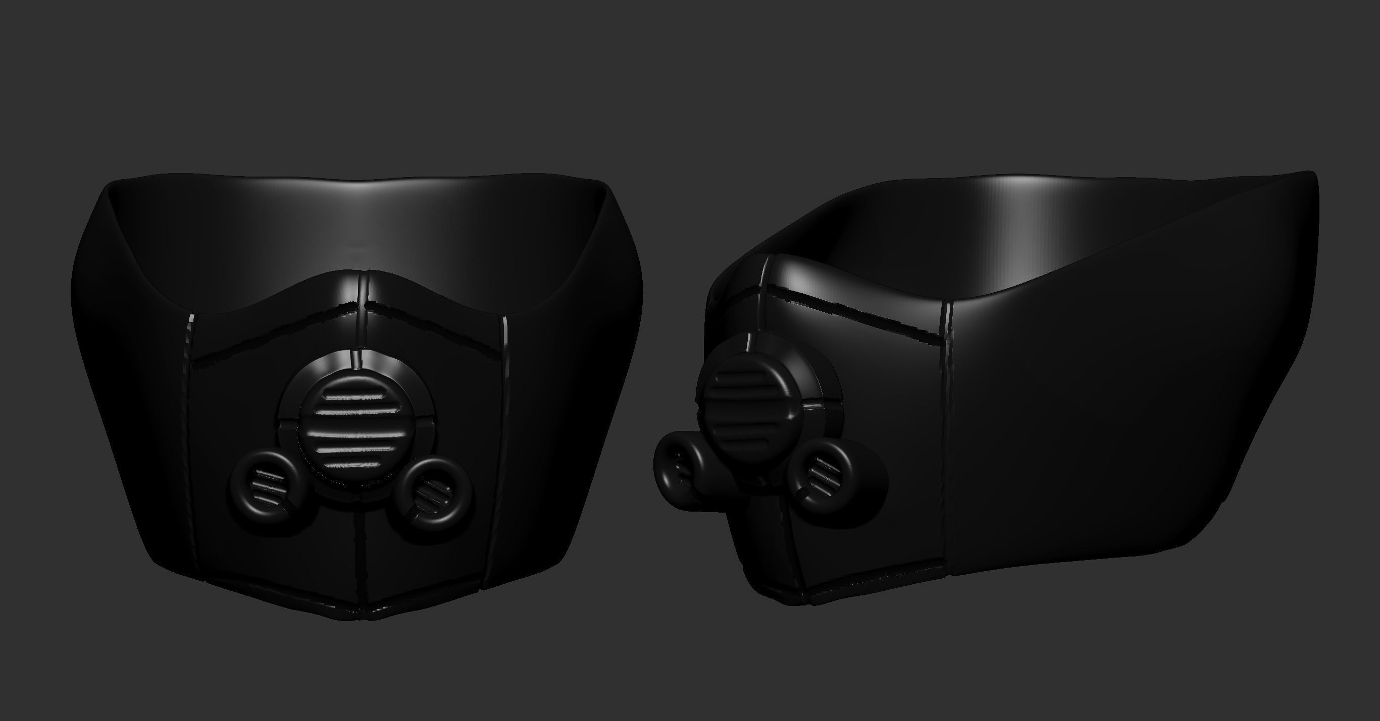 gas mask helmet scifi high poly sculpt ver 4 3d printable 3D model ...