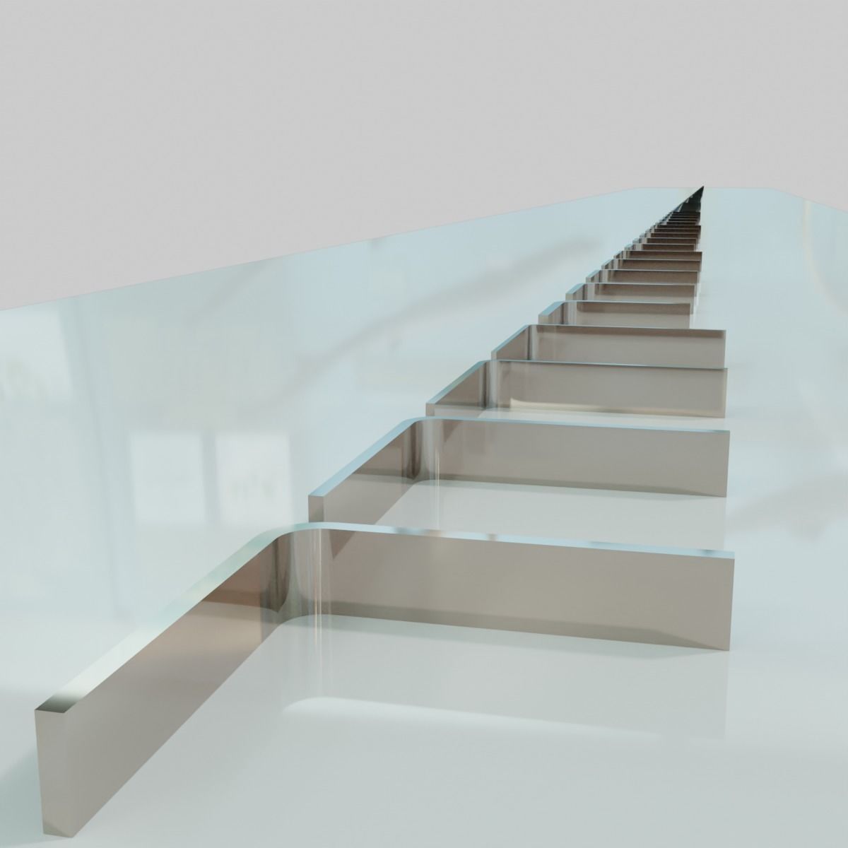 Low poly 57 L standard profiles with equal sides