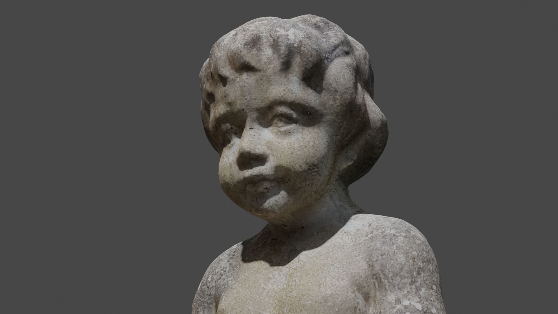 Scanned peeing boy garden statue 3D model CGTrader